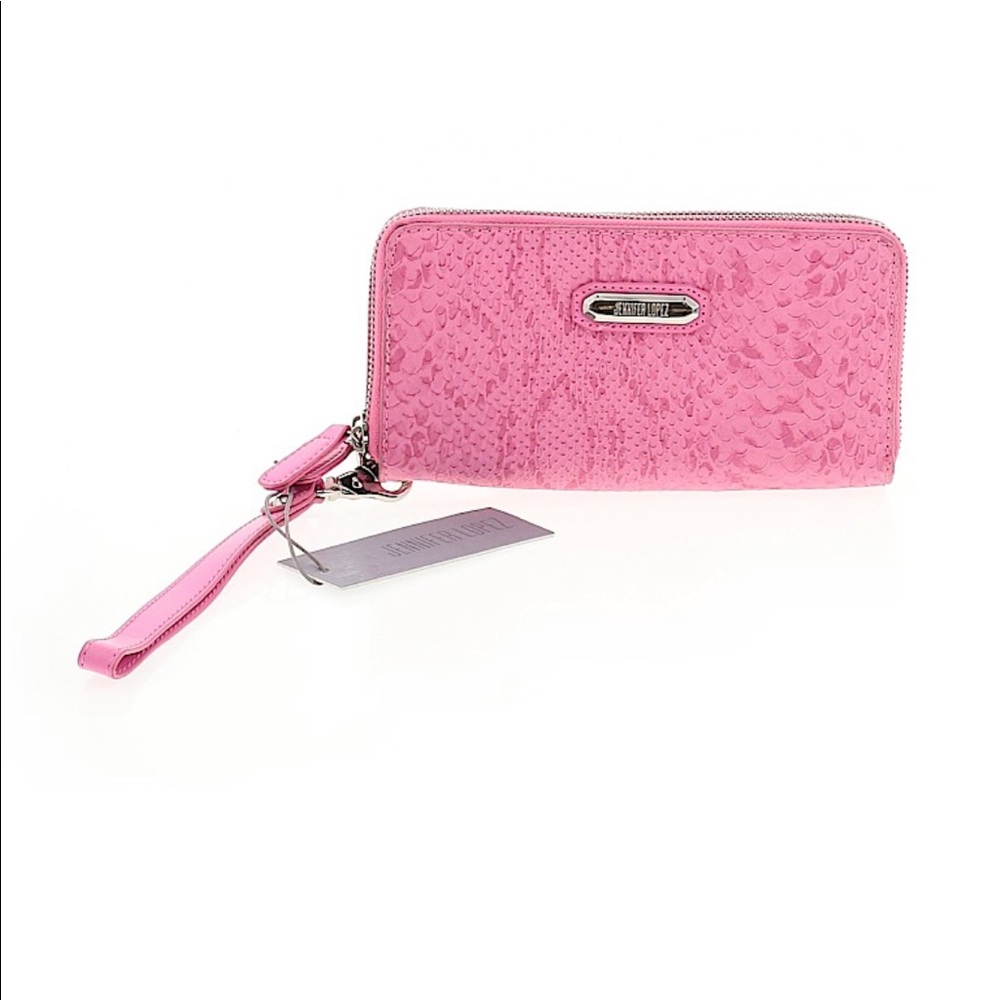 NWT Jennifer Lopez Pink Zip Around Wallet